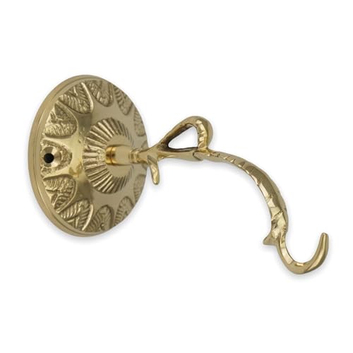 BlessedMart Ornate Brass Wall Mount Bracket for Orthodox Vigil Oil