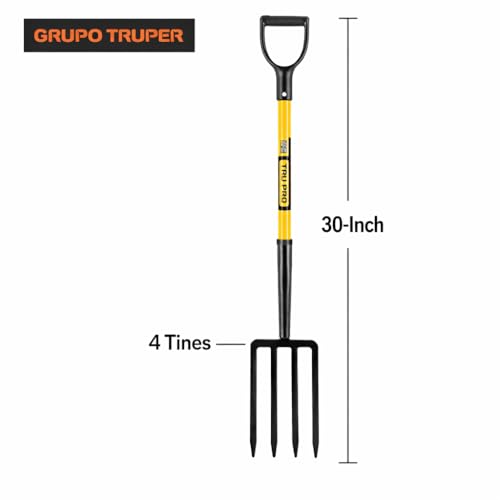 Truper Tru Pro horquilla de 4 púas, mango de fibra de vidrio 30 pulg. miniatura 2