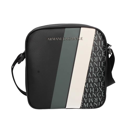 Armani Exchange Herren Umhängetasche schwarz Logo Band