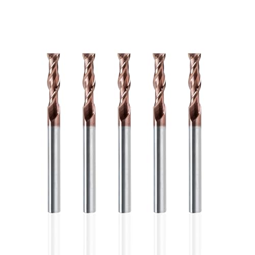 Image of NZ 2 Flute 1 /8 inch Square End Mill Set with TiSiN Coating, 5pcs | Milling Cutter HRC55 for Machining Hardened Steel, Titanium Alloy, Alloy Steel, Cast Iron