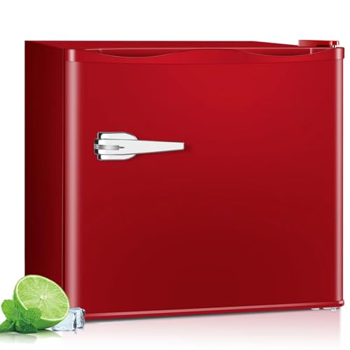 R.W.FLAME Upright Compact Freezer with Single Door and Shelf, Adjustable Temperature Control