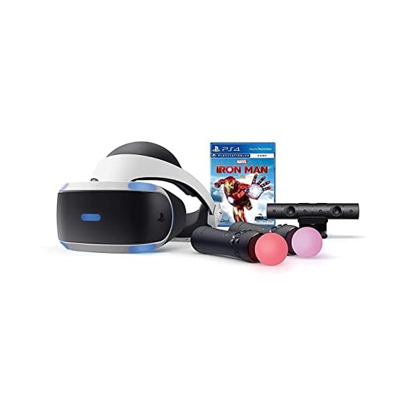 Sony PS4 PSVR Marvel Iron Man Bundle VR Headset + Camera + Controllers 3004152 (Renewed)