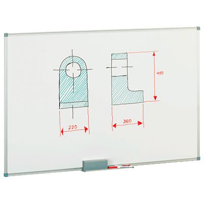 Pizarra blanca magnética lacada Faibo 60x90cm