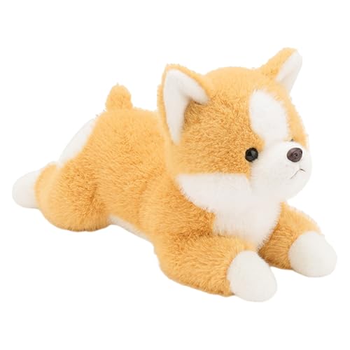 Stoffhund Plüschtier - Weiches Begleitspielzeug Aus Plüsch,Kuschelpuppe Mit Kissenfunktion | Für Kinder Jugendliche Erwachsene Und Sammler Bei Spielzeit Schlafenszeit Im Kinderzimmer Wohnzimmer Bett