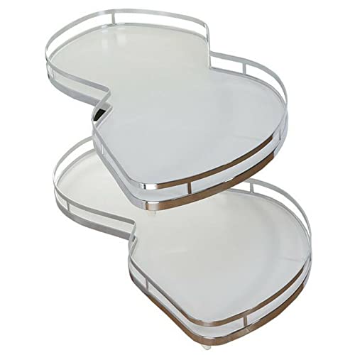 Support de rangement carrousel avec fermeture douce en acier robuste pour angle