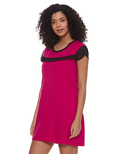 Image of Klamotten Women's Cotton Mid Thigh Length Regular Nightdress