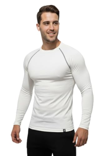 Scorp Thermo-Fit Erkek Termal İçlik Üst Kayak İçliği Bisiklet Yaka Beyaz