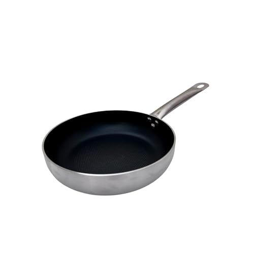 FMprofessional Sartén Profunda Antiadherente 24 cm, Revestimiento Antiadherente ILAG Essential Doble Capa, Alta Conductividad Térmica, Ligera y Resistente a la Corrosión, 24x6 cm, 1 ud