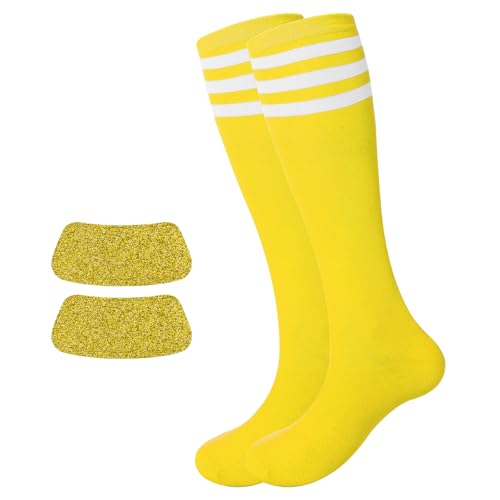 Image of Panitay 2 /12 /16 /24 Pairs Softball Soccer Socks Glitter Eye Black Stickers Team Spirit Accessories for Youth Women Sport Wear