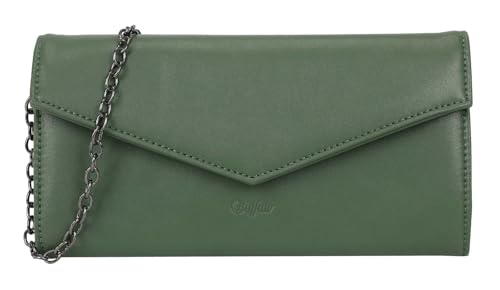 Embrayage femmes vert foncé Buffalo Secco Muse, mini sac de soirée anti-encombrement