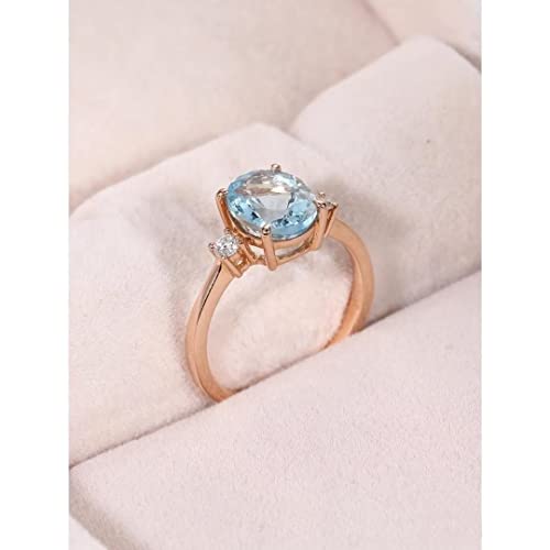 Bague pierre précieuse aigue-marine or 14k : le cadeau idéal