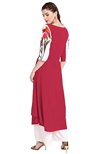 Image of ALC Creation Women's Crepe Printed A-Line Kurti