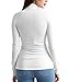 YOGINGO Womens Long Sleeve Turtleneck T-Shirts Mock Neck Underwear Fall Winter Fashion Base Layer Casual Lightweight Soft Tops 2023 Women's Fashion Clothing XS-2XL Turtle Neck Basic Tops （White）