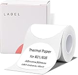 NIIMBOT B21/B3S Lot de 150 rouleaux de ruban adhésif étanche pour étiquetage d'adresse d'expédition Blanc 50 x 50 mm