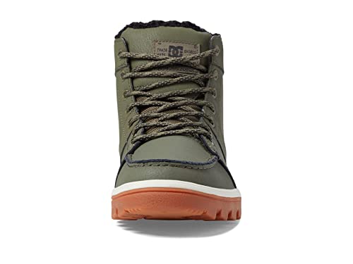 Image of DC Men's Woodland Cold Weather Casual High Top Shoe Snow Boot Fashion LIGHT OLIVE /OYSTER 7.5