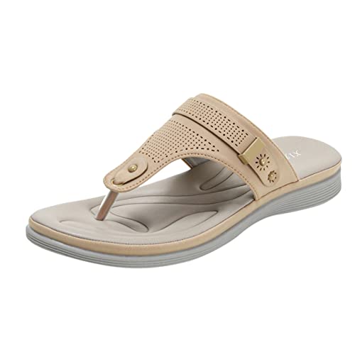 Chaussures compensées femmes sandales confort pieds larges style bohème beige taille 42
