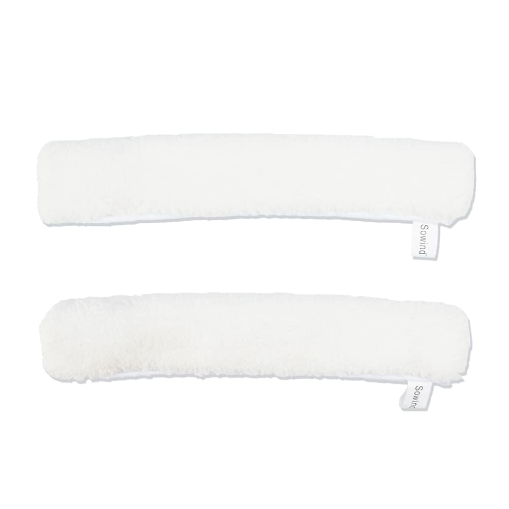 Funda para limpiaparabrisas de 13 pulgadas, repuesto de funda de microfibra para limpiador de ventanas de 11 a 12 pulgadas, 2 paquetes, color blanco