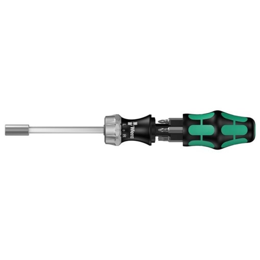 Wera 05073661002 Kraftform Kompakt 27 RA 2 SB, 7 pièces, Noir/vert