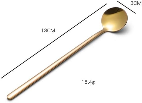 Silverware Flatware Set, 4/16/24/32 Pieces 304 Stainless Steel Small Round Spoons With Long Handle Mixing Spoons Creative Coffee Spoons Dessert Spoons(4Set-16Pcs)