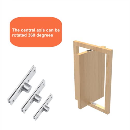 2 Pack Door Pivot Hinge 180°Rotation Hidden Door Hinge Concealing Door Hinge Household Hinge Hidden Bookcase Hinges Secret Door Hinges Stainless Steel Rotation Hidden Door Pivot Hinges Hardware,Medium