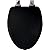 BEMIS 19170CHSL 047 Alesio II Toilet Seat with Chrome Hinges will Slow Close, Never Loosen and Provide the Perfect Fit, ELONGATED, Durable Enameled Wood, Black