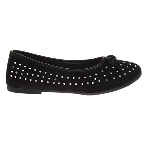 Kensie Girl Girls Round Toe Ballet Flat, Studded, 3 Big Kid #TOP5
