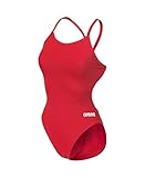 ARENA Team Damen Badeanzug Challenge Back Solid, 4766, Red-White, 38