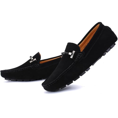 Men's Suede Leather Dress Loafers Slip On Casual Shoes Lightweight Soft Penny Loafers Driving Shoes Classic Moccasins