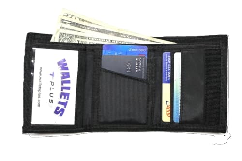 Nylon Trifold Credit Card Wallet - Black3
