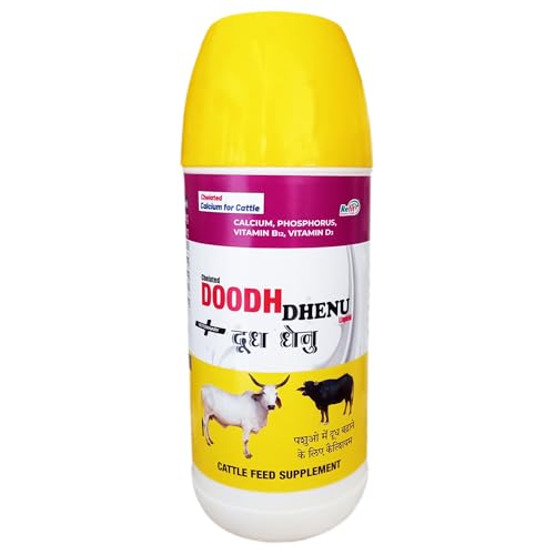 Image of REFIT ANIMAL CARE Chelated Liquid Calcium for Cattle, Cow, Buffalo, Goat and Dairy Farm Animals, Doodh-Dhenu Liquid, 1 Litre