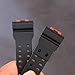 16mm G-Shock replacement watch bands for Casio G-Shock GLS-8900/GW-8900/GA-110/GA-100C/GA-120/GD-110/GLS-100 (Black/Red)