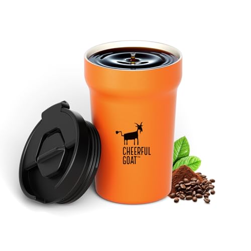 CHEERFUL GOAT Insulated Coffee Mug – Stainless...