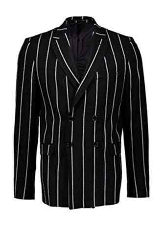 Costume de marié croisé haut de gamme avec blazer à rayures