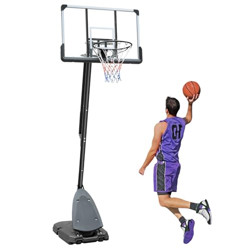 Kiivakii Portable Basketball Hoop, Basketball Goals Outdoor, Basketball Court, Height Adjustable...