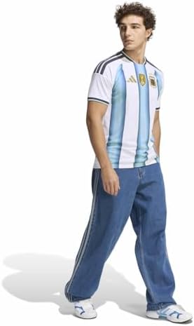 adidas Men's Argentina 26 Home Replica Jersey White/Icey Blue/Light Blue Small R — view 6