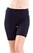Ladies Navy Blue Mid Thigh Cotton Spandex Active Shorts