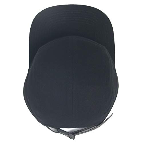 Image of 5 Panels Baseball Cap Classic Flat Bill Hat Cotton Short Flat Brim Caps