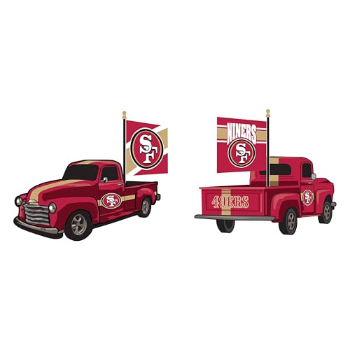NFL San Francisco 49ers Rally Truck Statue, Outdoor Garden or Indoor Fan Décor, Sports Fan Collectible Figurine