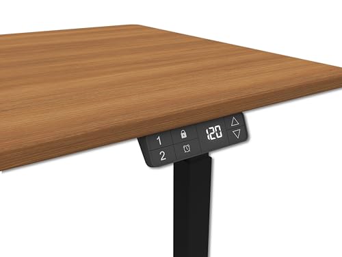 Image of Oi Outdo Flexpro Sit-Stand Smart Desk | Dingo Oak Finish Tabletop | Electric Height Adjustable Table for Work from Home and Office | Ergonomic Design