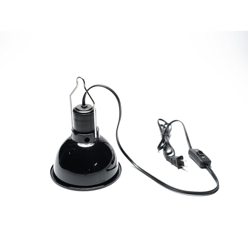 Repticircle Reptile Light Fixture, 5.5 Inch Max 200W Deep Dome Heat Lamp with Optical Reflection, UVB Basking Lamp for Amphibian & Reptile Terrariums