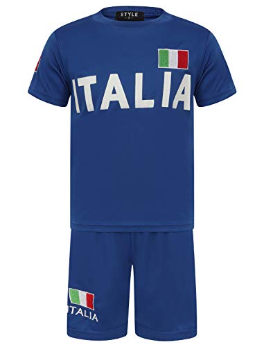 Aelstores De Verano De Fútbol Cortos Chicos Nuevas Muchachas Camiseta Superior Kit Chaleco Set Color: Italia Tamaño: 3-4 Años