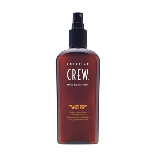 American Crew Medium Hold Spray Gel, Gel Spray Styling Capelli Uomo, Tenuta Media e Flessibile, Look Naturale, Idratante e Nutriente, Con Aloe Vera, Protegge dai Raggi UV, 250ml