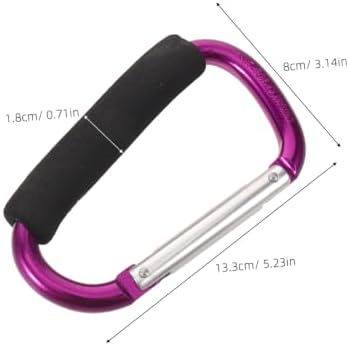 ULTECHNOVO 2pcs Portable Folding Shopping Cart Storage Hook with Comfortable Sponge Handle, Aluminum Alloy Stroller Hooks for Bags and Luggage, Versatile Hanging Solution for Stroller