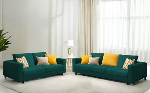 Image of Galib 3+2 Seater Sofa Set for Living Room (Pine Fabric) Premium Fabric Sofa Set