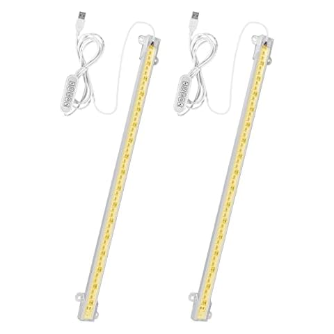 Woputne Grow Light Bar for Indoor Plants, Auto On & Off Led Grow Light Strip with 4 Level Brightness, USB Grow Lamp (2 Pack) Cover