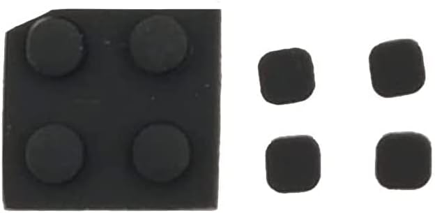 Upper LCD Screws Hole Cover Replacement for New 3DS XL LL Console Front Back Screw Rubber Feet Cover (Black)