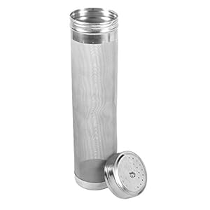 Nikou Homebrew Hop Filter – Bierbrouwfilter, roestvrij staal Homebrew Bier Wijn Hopper Filter Zeef 300 Micron 29cm x 7cm…