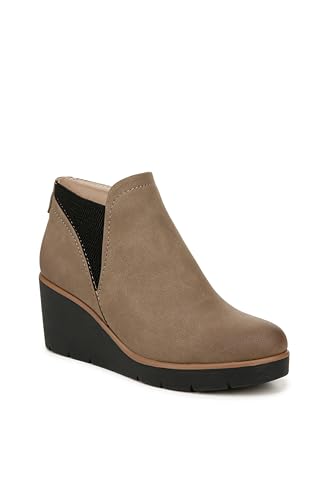 Naturalizer SOUL Womens Affirm Water Resistant Wedge Ankle Bootie Taupe 9.5 W2