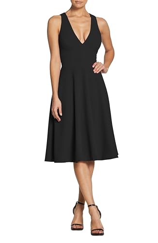 Dress the Population Women's Catalina Solid Sleeveless Fit & Flare Midi Dress2