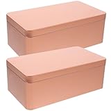 VICASKY Aufbewahrungsbox aus Weißblech 2 Stück Rechteckige Blechdose mit Deckel für Bonbons und Schmuck Geeignet für Partys und Teestuben